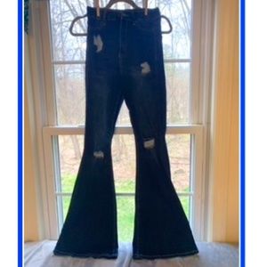 Refuge Denim High Rise Dark Wash Flare Jeans Size 3